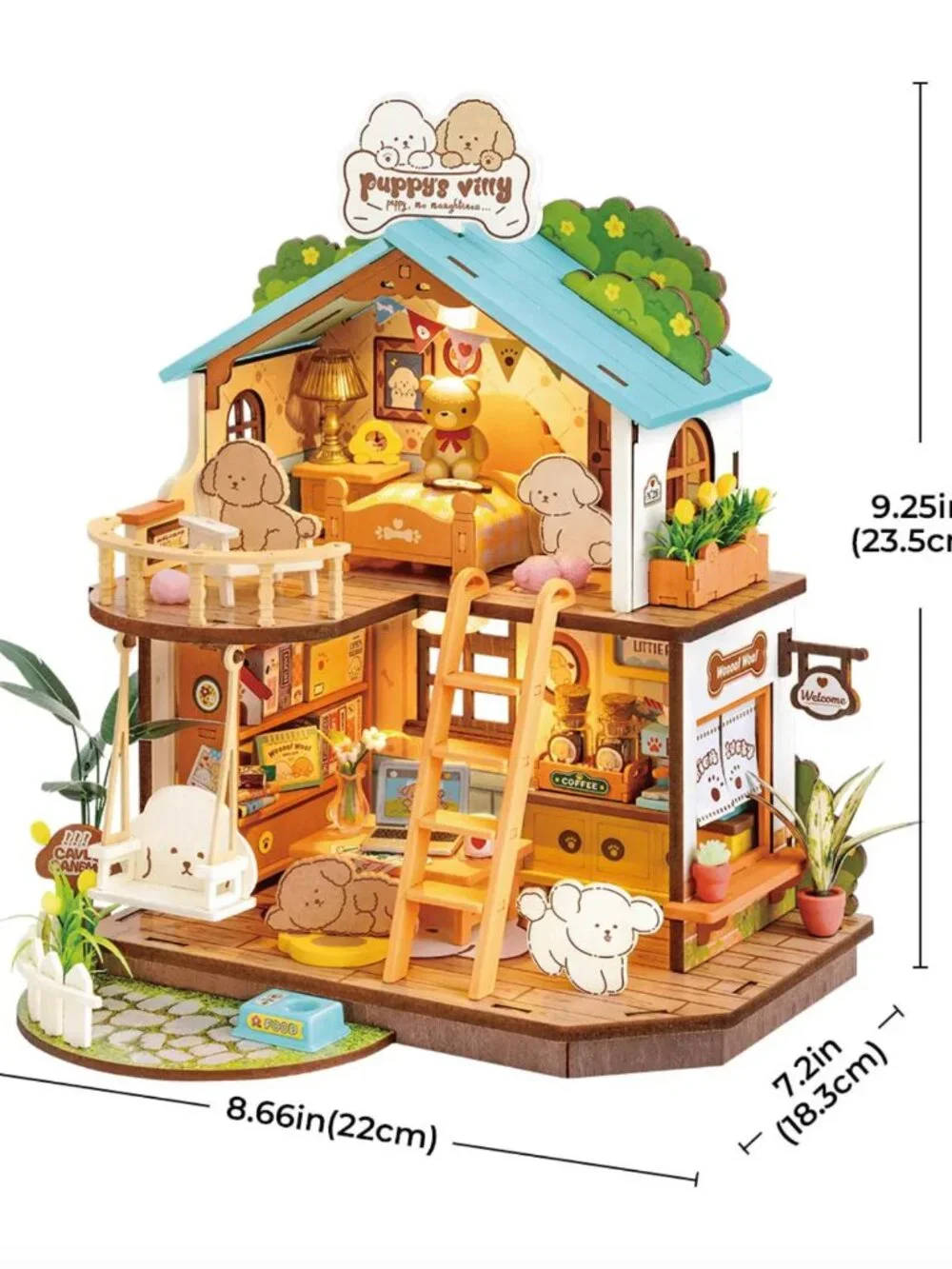 Rolife NEW Puppy's Cozy Villa DIY Miniature House DG169